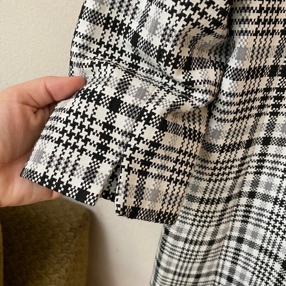 ALEX MARIE BLACK AND WHITE PLAID COAT JACKET LIKE NEW - Picture 8 of 11
